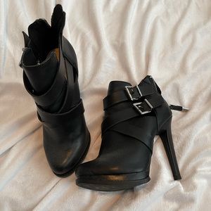 Zara leather booties